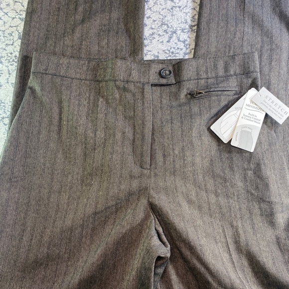 NWT CONRAD C Stretch Srown Striped Pants - Picture 2 of 4